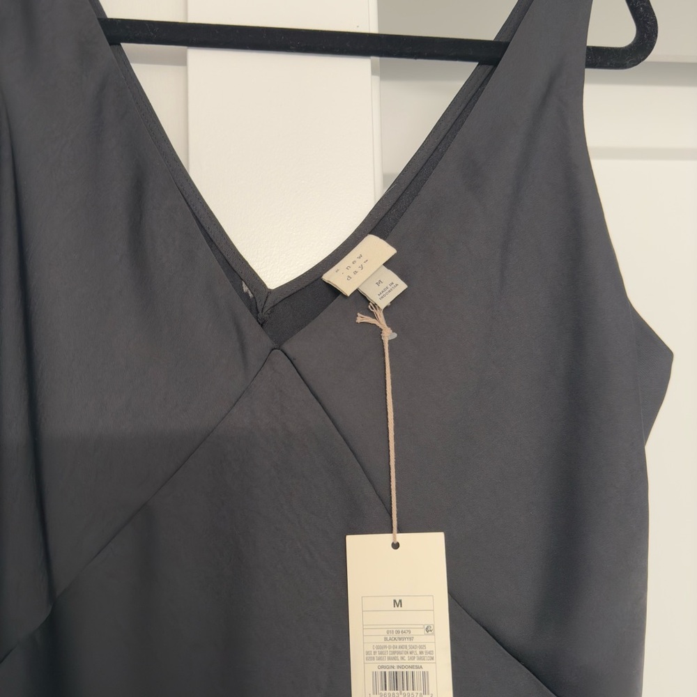 Black V neck Slip Dress BNWT size